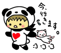 Pandaman and Cat sticker #4117588