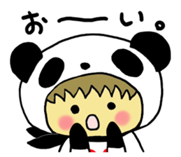 Pandaman and Cat sticker #4117590