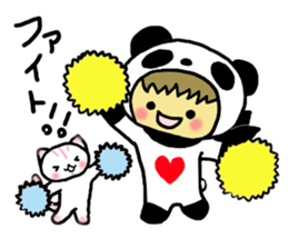 Pandaman and Cat sticker #4117592