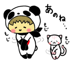 Pandaman and Cat sticker #4117597