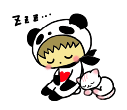 Pandaman and Cat sticker #4117598