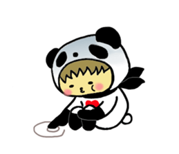 Pandaman and Cat sticker #4117599