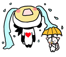 Pandaman and Cat sticker #4117600