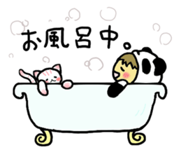 Pandaman and Cat sticker #4117604