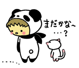 Pandaman and Cat sticker #4117606