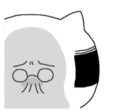 middle-aged cat 2 sticker #4119107