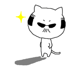 middle-aged cat 2 sticker #4119126