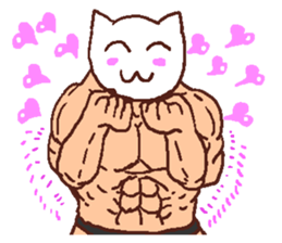 Muscular character with pretty face. sticker #4120331