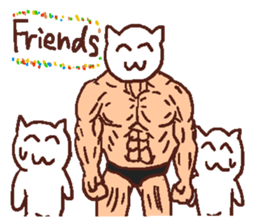 Muscular character with pretty face. sticker #4120332