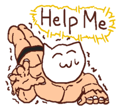 Muscular character with pretty face. sticker #4120340