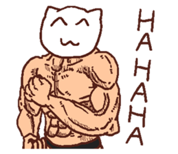 Muscular character with pretty face. sticker #4120341