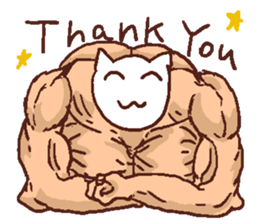 Muscular character with pretty face. sticker #4120354