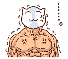 Muscular character with pretty face. sticker #4120358