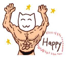 Muscular character with pretty face. sticker #4120364