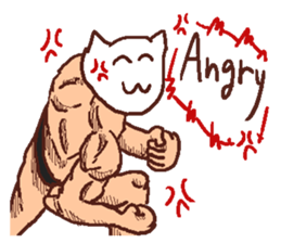 Muscular character with pretty face. sticker #4120365