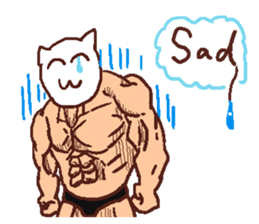 Muscular character with pretty face. sticker #4120366