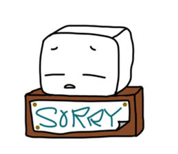 OK tofu SORRY tofu sticker #4120409