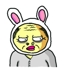 A rabbit and uncle sticker #4120888