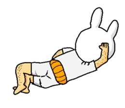 A rabbit and uncle sticker #4120891