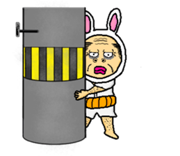 A rabbit and uncle sticker #4120892
