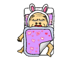 A rabbit and uncle sticker #4120895