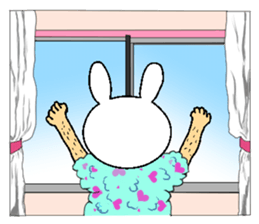 A rabbit and uncle sticker #4120896