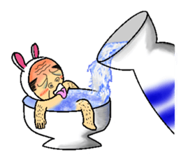 A rabbit and uncle sticker #4120902