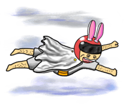 A rabbit and uncle sticker #4120904