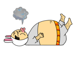 A rabbit and uncle sticker #4120907