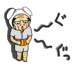 A rabbit and uncle sticker #4120908