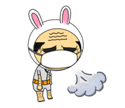 A rabbit and uncle sticker #4120909