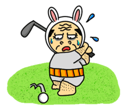 A rabbit and uncle sticker #4120912