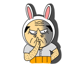 A rabbit and uncle sticker #4120921