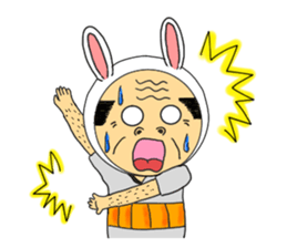 A rabbit and uncle sticker #4120923