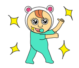 A rabbit and uncle sticker #4120925