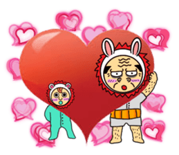 A rabbit and uncle sticker #4120926
