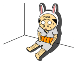 A rabbit and uncle sticker #4120927