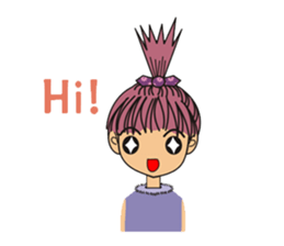 A little cute girl sticker #4121448