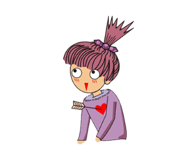 A little cute girl sticker #4121449