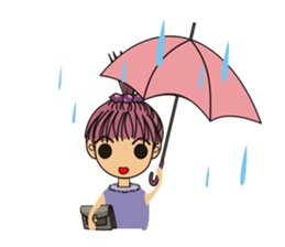 A little cute girl sticker #4121459