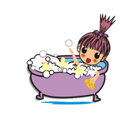 A little cute girl sticker #4121460