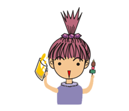 A little cute girl sticker #4121466