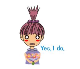 A little cute girl sticker #4121468