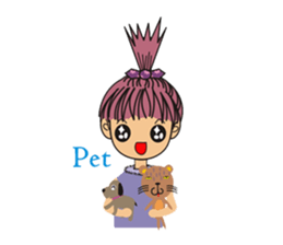 A little cute girl sticker #4121475