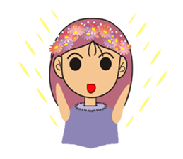 A little cute girl sticker #4121481