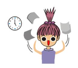 A little cute girl sticker #4121487