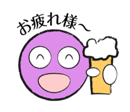 Colorful Round Face sticker #4123973