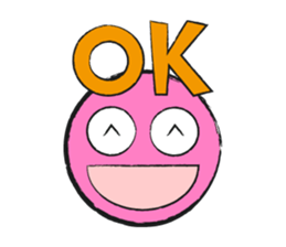 Colorful Round Face sticker #4123977