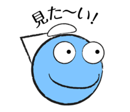 Colorful Round Face sticker #4123986