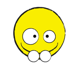 Colorful Round Face sticker #4123989